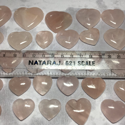 Natural Rose Quartz Heart Cabochon (Natural)
