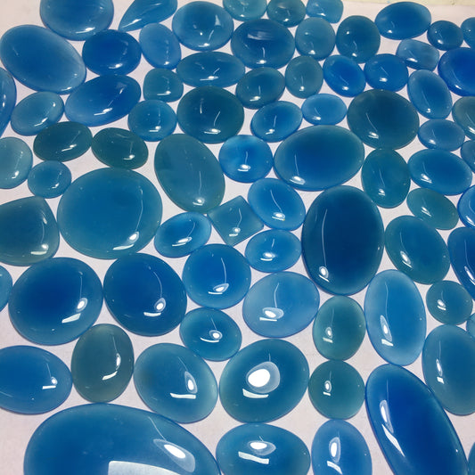 Natural Blue Onyx Cabochon (Natural)