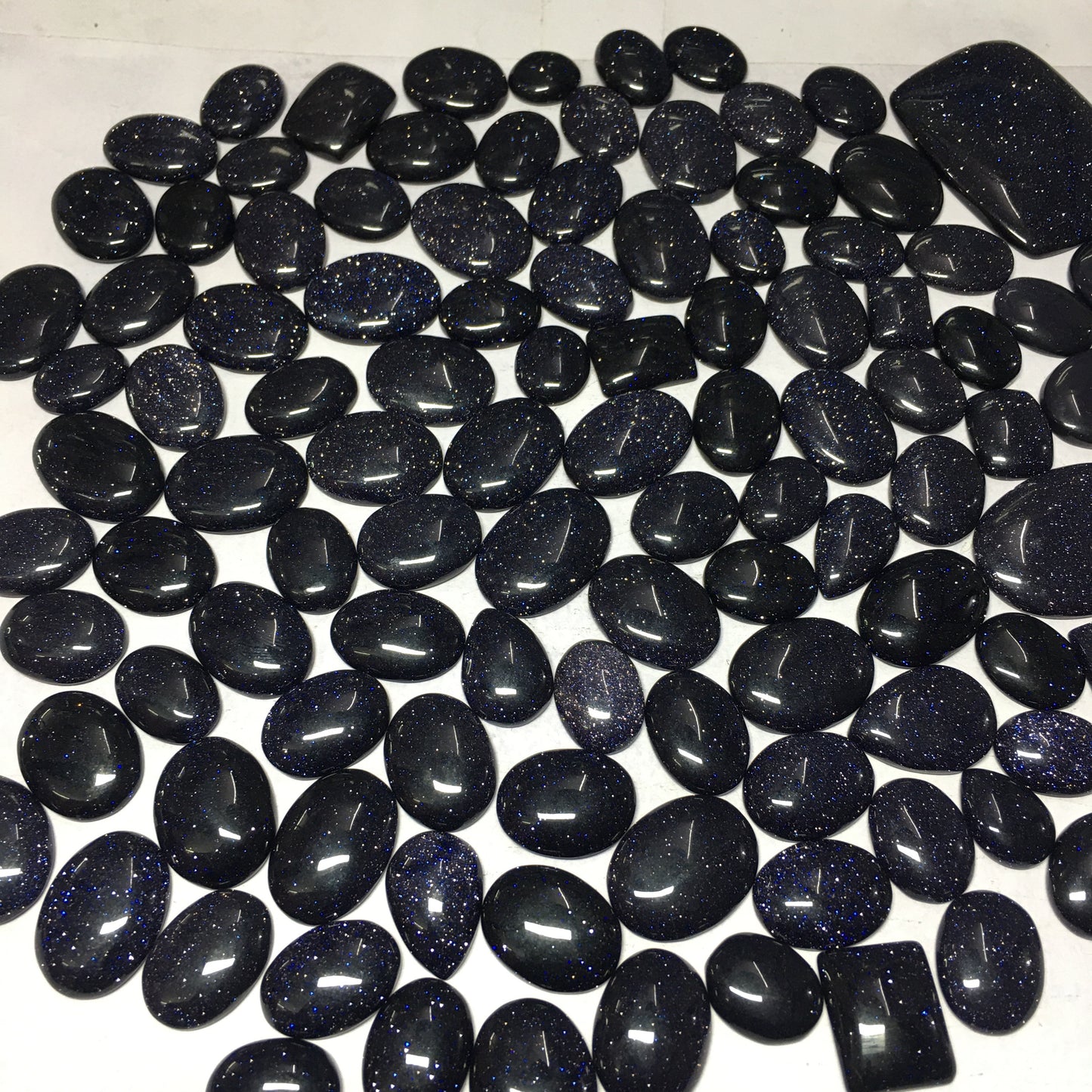 Blue Sandstone Cabochon Loose Gemstone (Lab-Created)