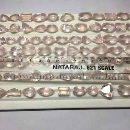 Natural Rose Quartz Faceted Gemstone (Natural)