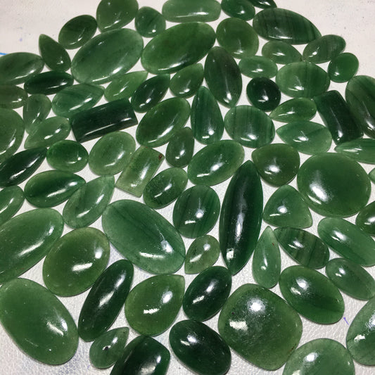 Natural Green Strawberry Quartz Cabochon (Natural)