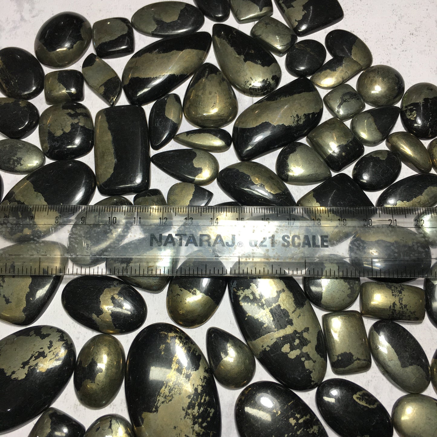 Natural Golden Apache Pyrite Cabochon  (Natural)