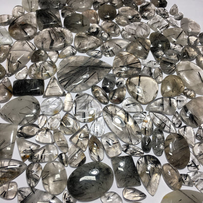 Natural Black Rutile Cabochon (Natural)