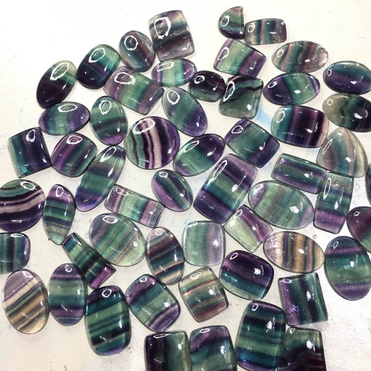 Natural Purple Fluorite Cabochon (Natural)