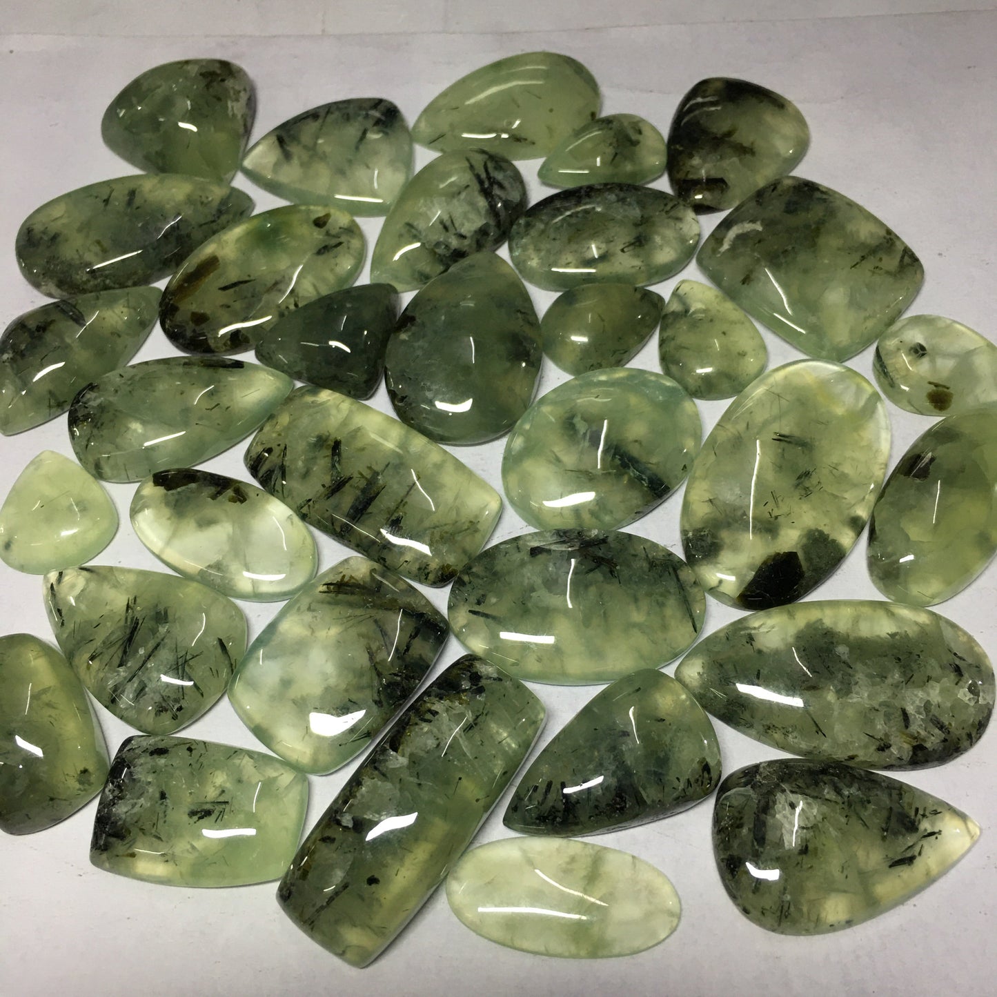 Natural Prehnite Rutile Cabochon (Natural)