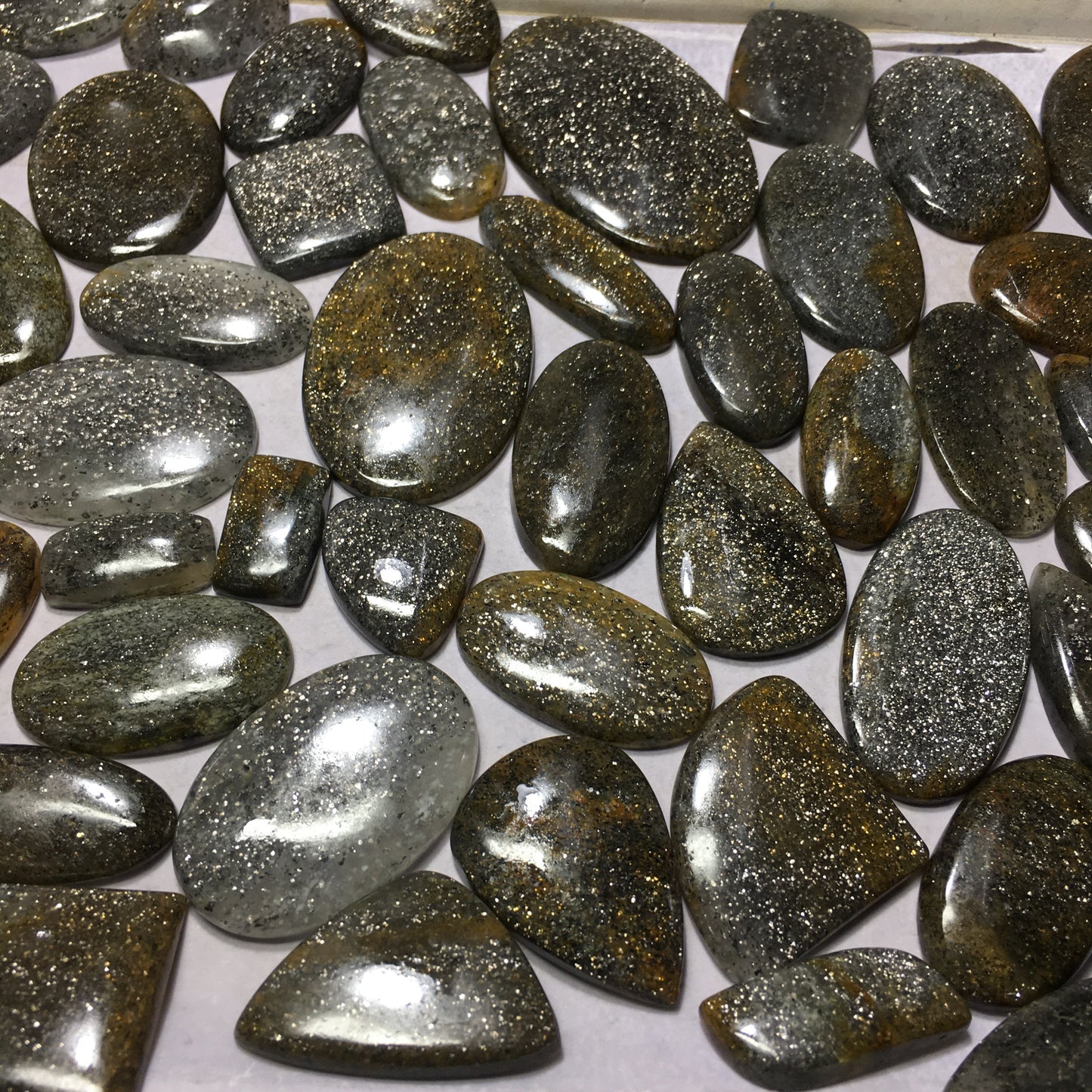 Natural Black Sunstone Cabochon (Natural)