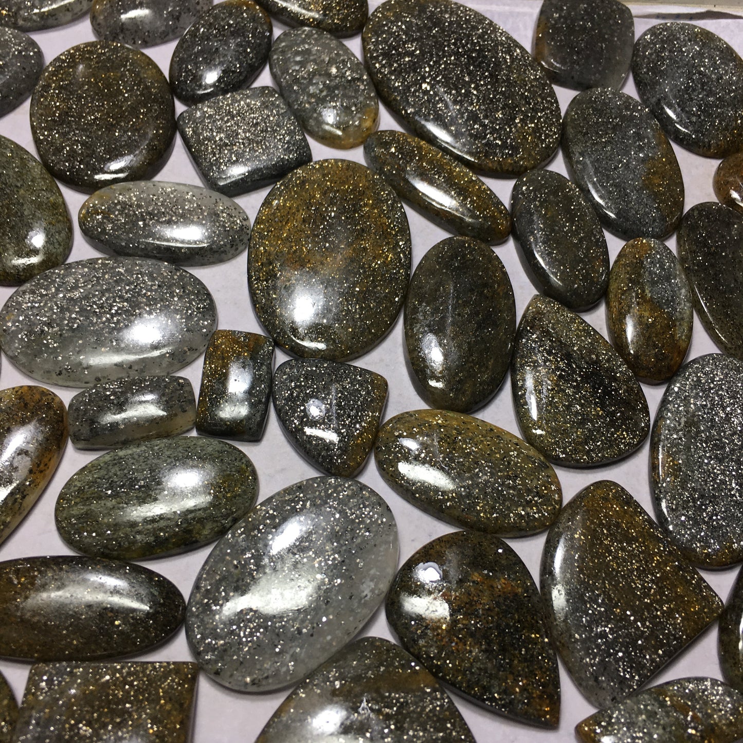 Natural Black Sunstone Cabochon (Natural)