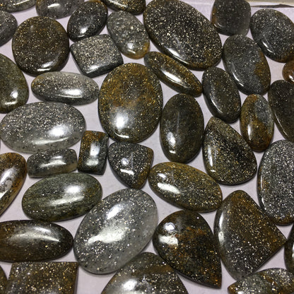 Natural Black Sunstone Cabochon (Natural)