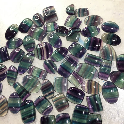 Natural Purple Fluorite Cabochon (Natural)