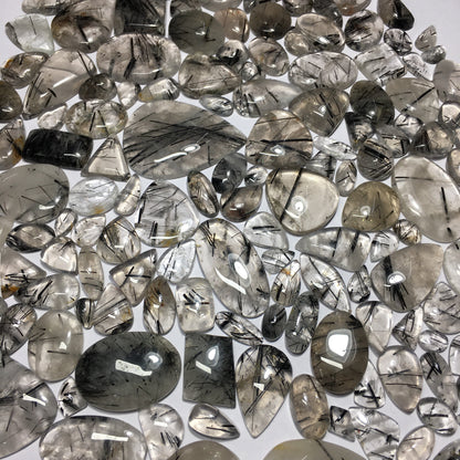 Natural Black Rutile Cabochon (Natural)