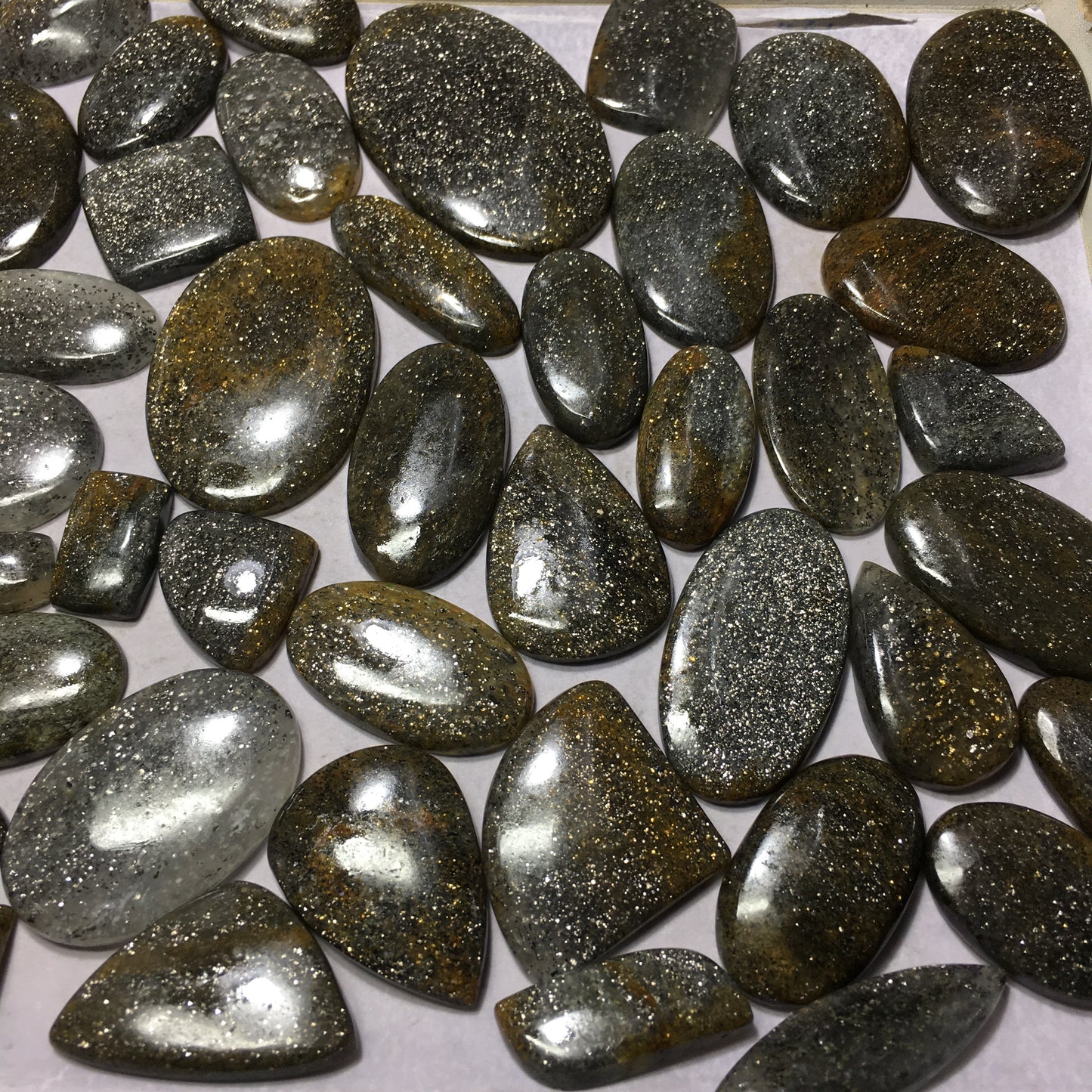 Natural Black Sunstone Cabochon (Natural)