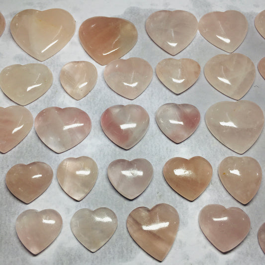 Natural Rose Quartz Heart Cabochon (Natural)