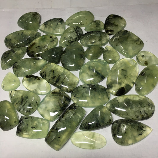 Natural Prehnite Rutile Cabochon (Natural)