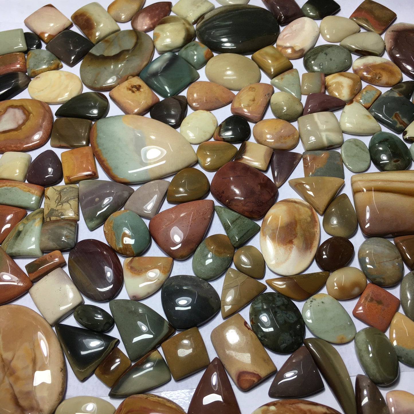 Natural Polygram Jasper Cabochon (Natural)