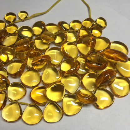 Citrine Quartz Hydro Drop Necklace (Lab-Created)