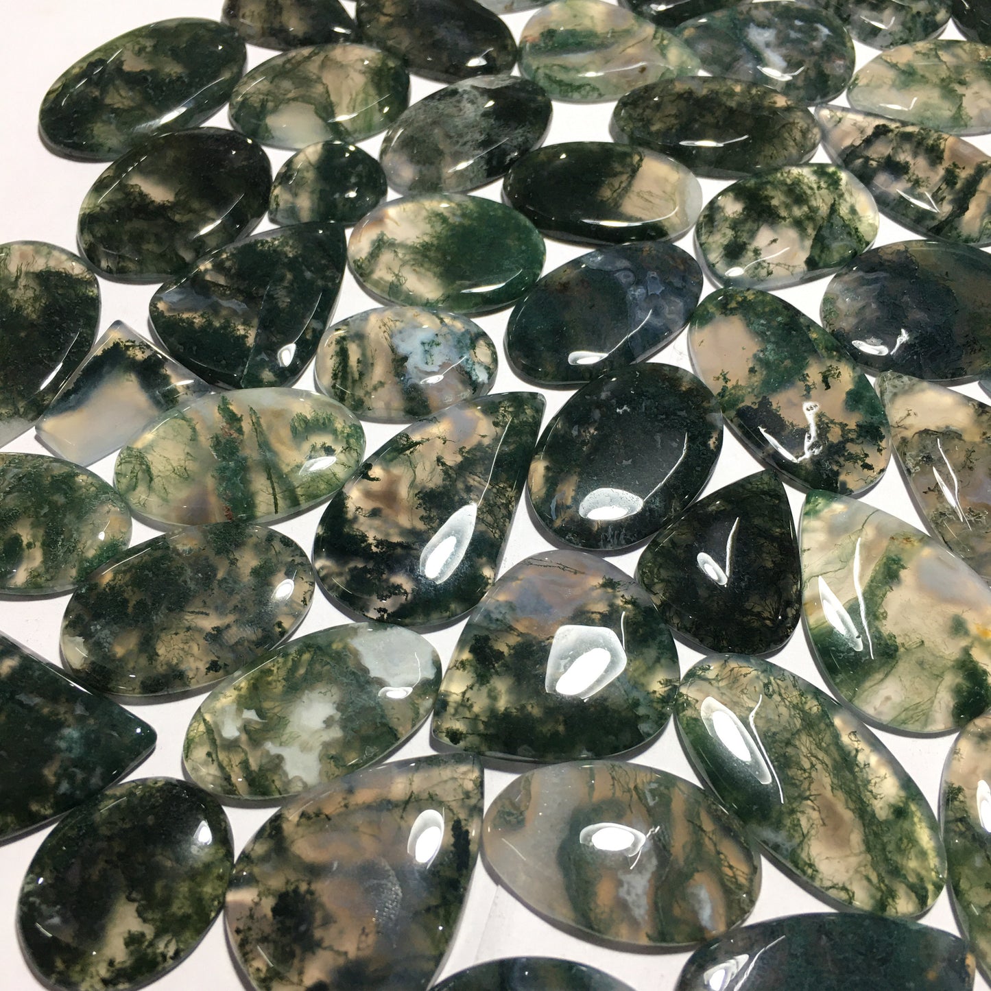 Natural Moss Agate Cabochon (Natural)