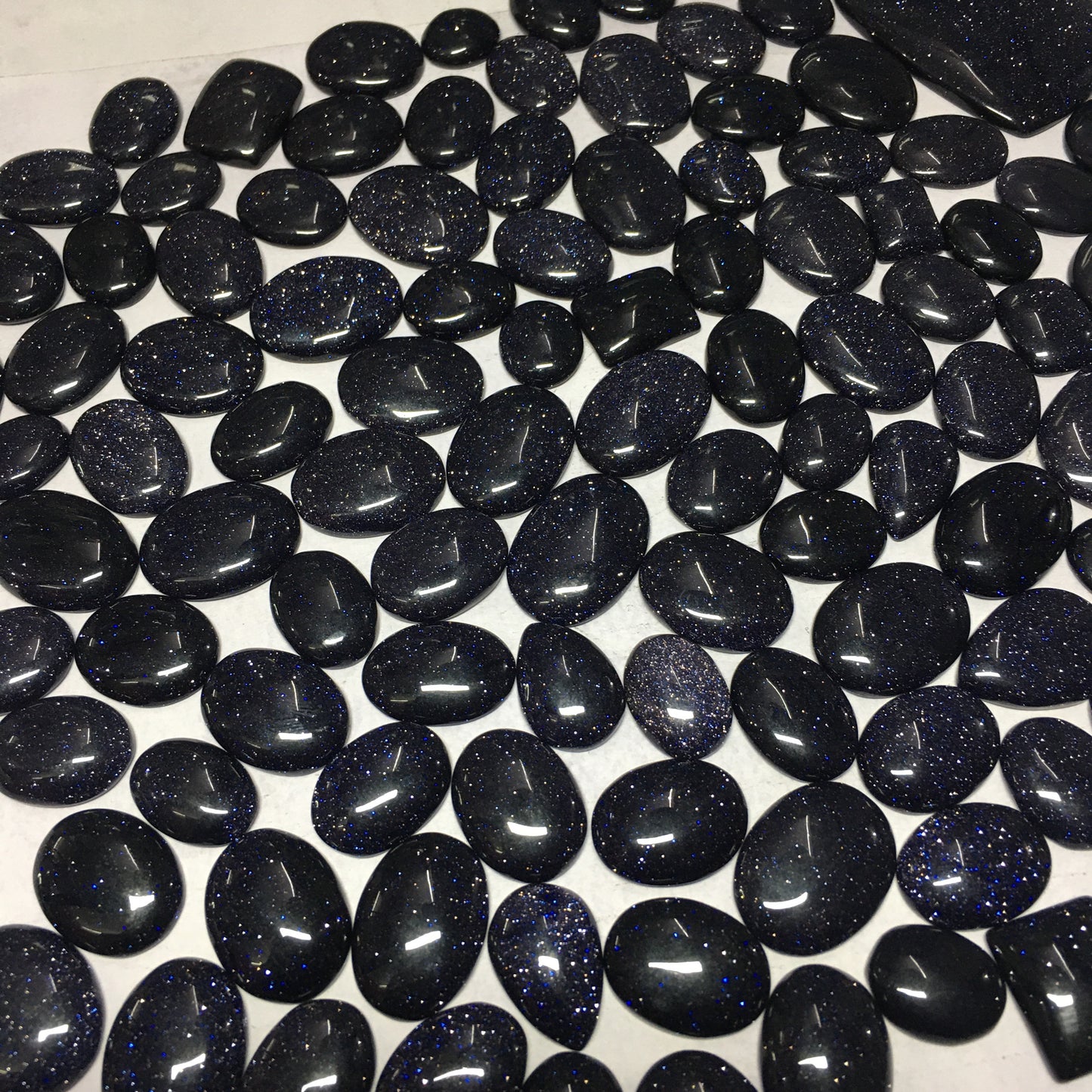 Blue Sandstone Cabochon Loose Gemstone (Lab-Created)