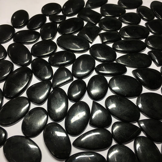 Natural Black Tourmaline Cabochon Loose Gemstone (Natural)