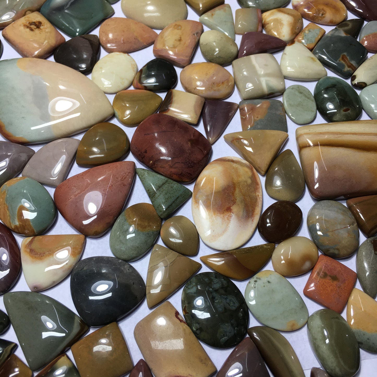 Natural Polygram Jasper Cabochon (Natural)