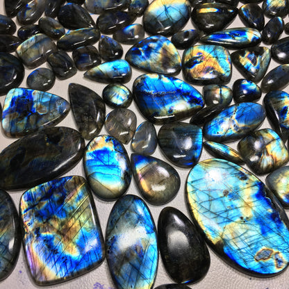 Natural Multi-Blue Labradorite Cabochon (Natural)