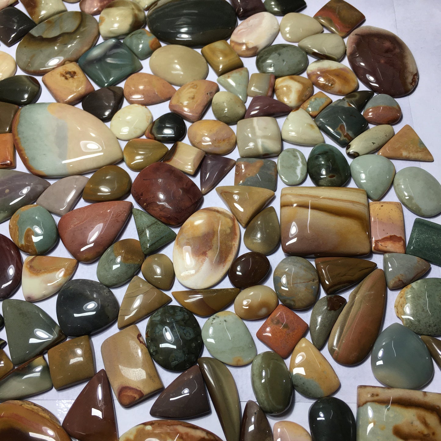 Natural Polygram Jasper Cabochon (Natural)