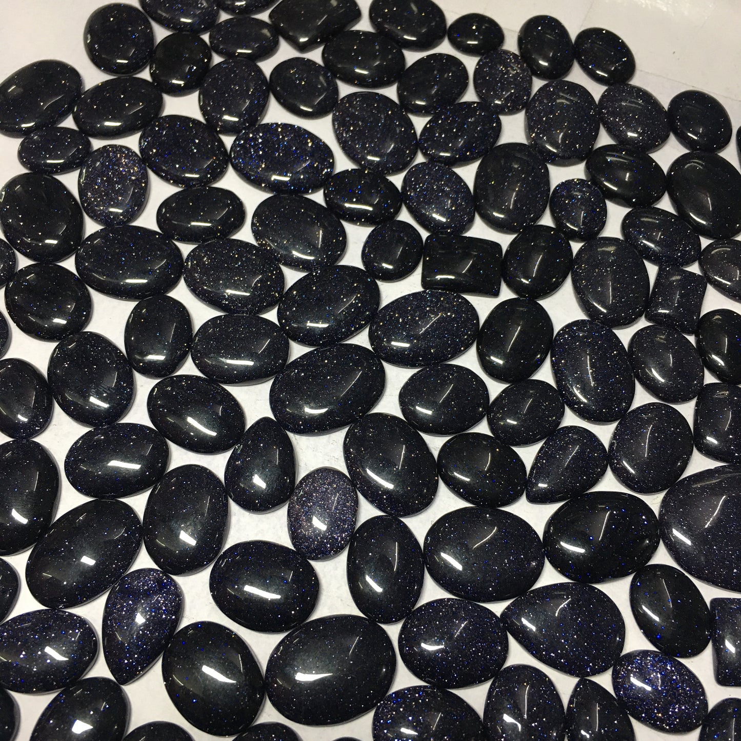 Blue Sandstone Cabochon Loose Gemstone (Lab-Created)